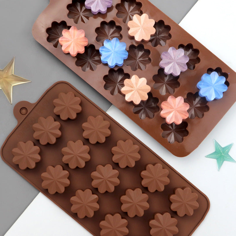 Moldes Flores Chocolates, Fondant, Gelatina, Reposteria X 6 Unidades OMC-194