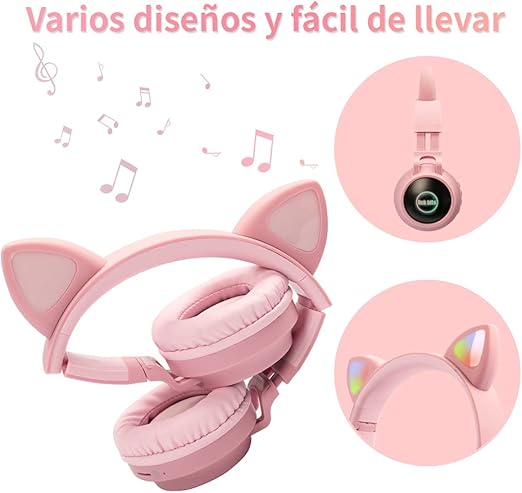 AUDIFONOS DIADEMA OREJAS DE GATO X6UNDS - OMC-283