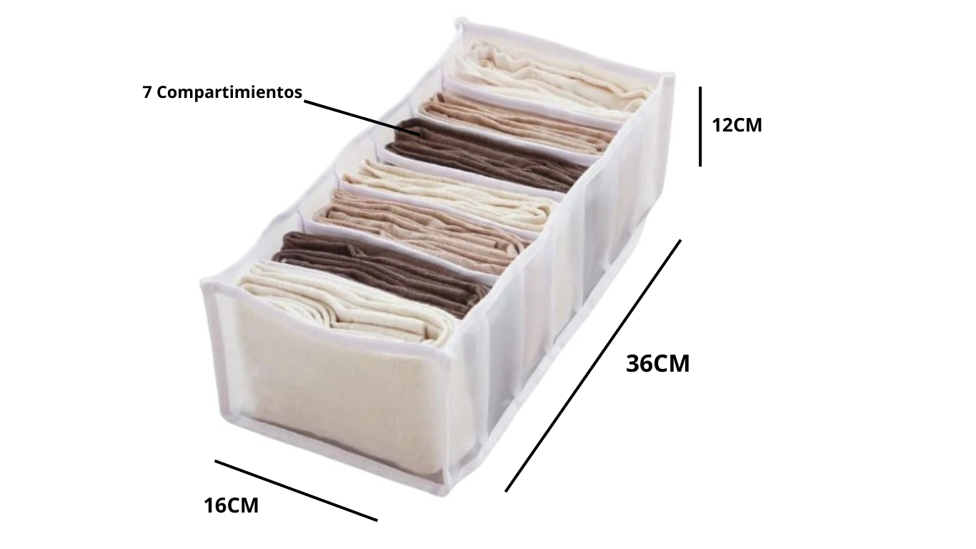 ORGANIZADOR DE ROPA,12x16x36cm X6 Unds OMC-690