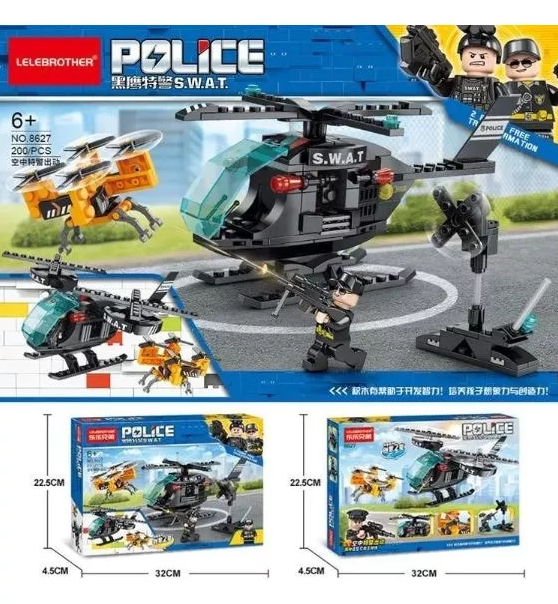 BLOQUES DE CONSTRUCCION POLICIA X 6 UNDS 8627
