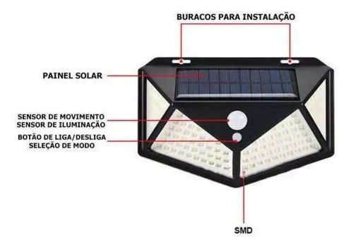 LAMPARA EXTERIOR SOLAR X6 Unidades OMC-089