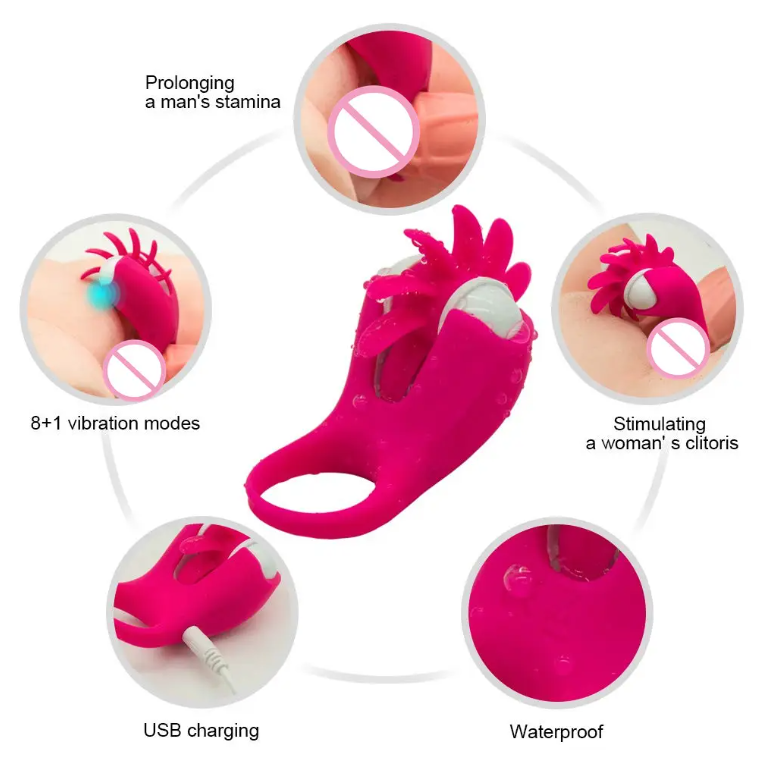Wind Pink Anillo Vibrador X6 Unds OMC-355