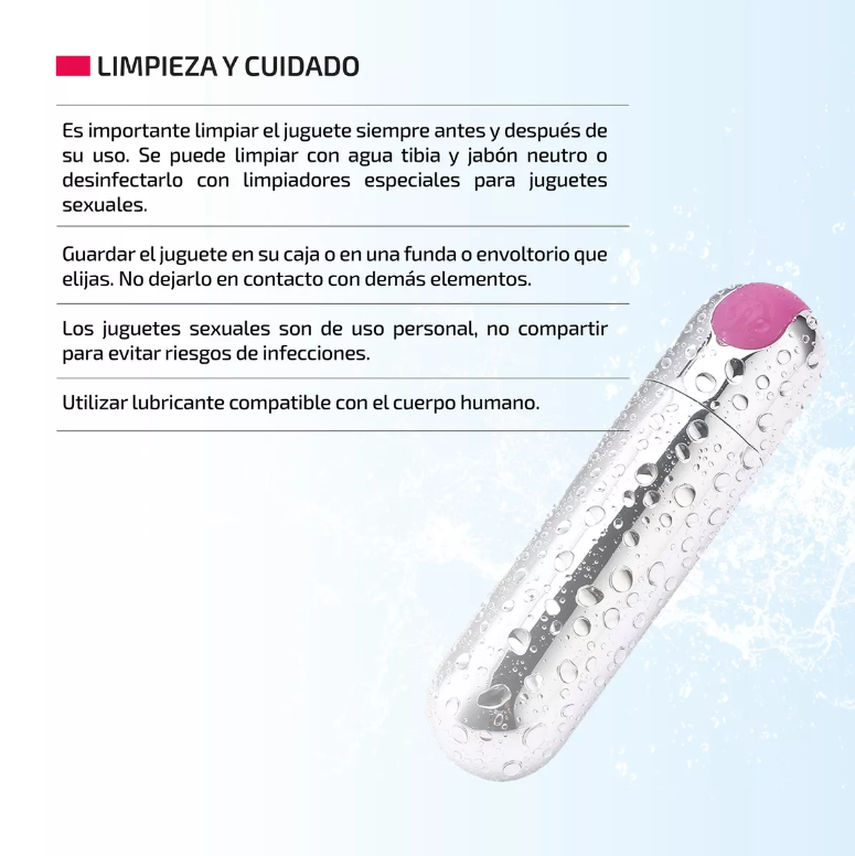 Bala Vibradora Mini Recargable 10 Velocidades X6 Unds OMC-354