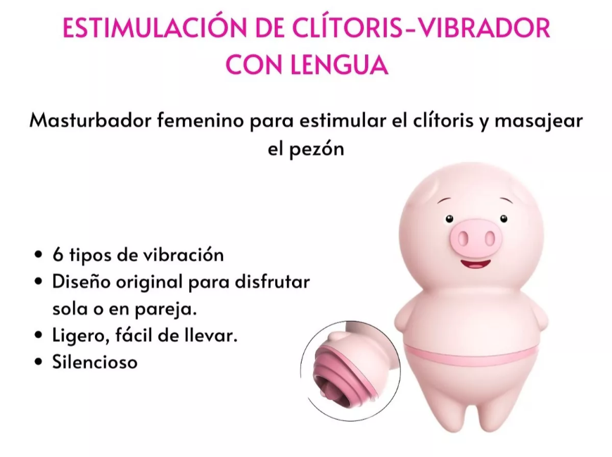 Vibrador De Lengua Estimulador De Clítoris Pezones X6 Unds OMC-350