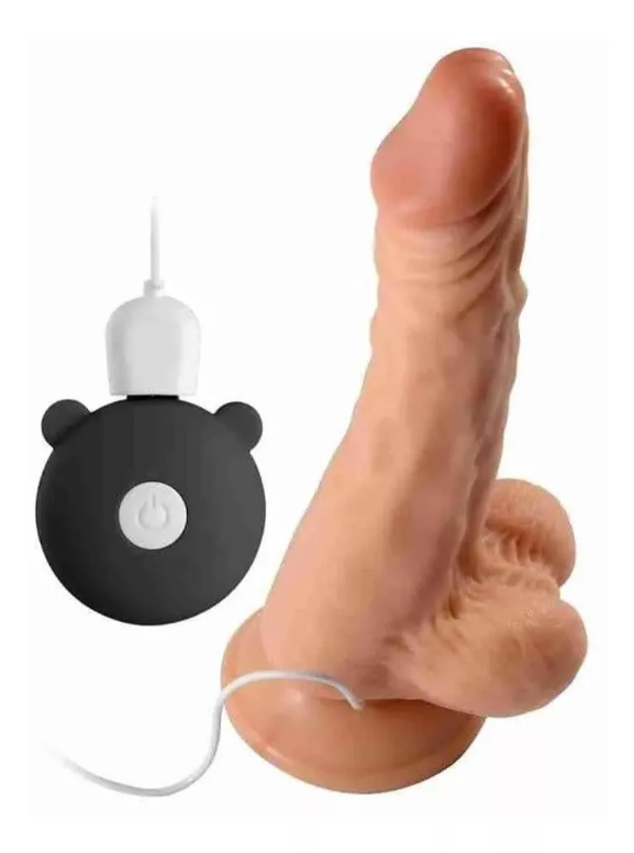 Consolador Dildo 20cm Giratorio Vibración Control X6 Unds OMC-418