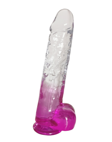 DILDO LANCES COCK 9.6 CRISTALINO BITONO X6 Unds OMC-422