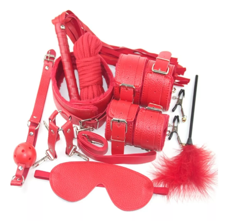 Kit Bondage Juego De 10 Piezas Bdsm X6 Unds OMC-429