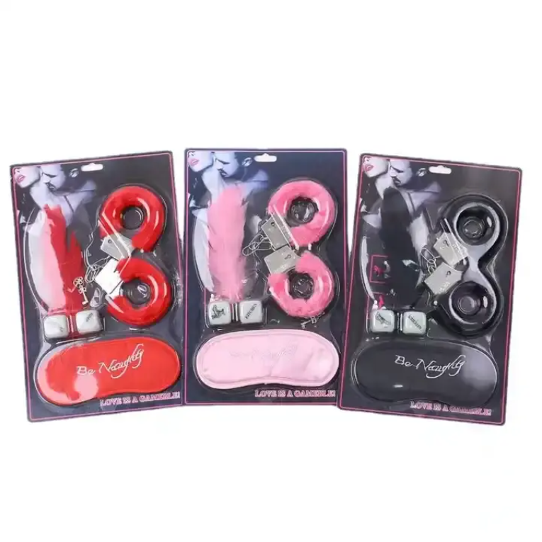 Dado Posiciones + Esposas + Pluma + Antifaz Erotico X6 Unds OMC-381