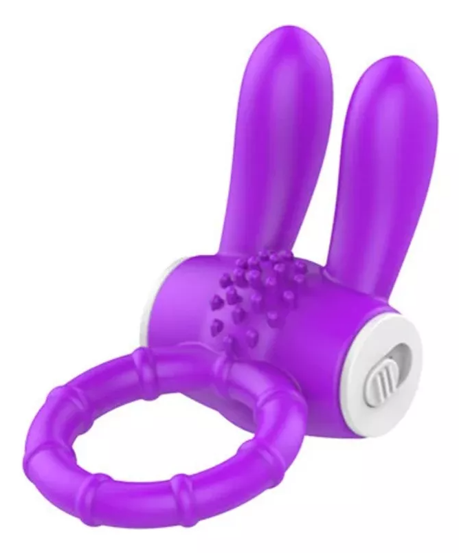 ANILLO VIBRADOR RETARDANTE OREJAS DE CONEJO X6UNDS - OMC-375