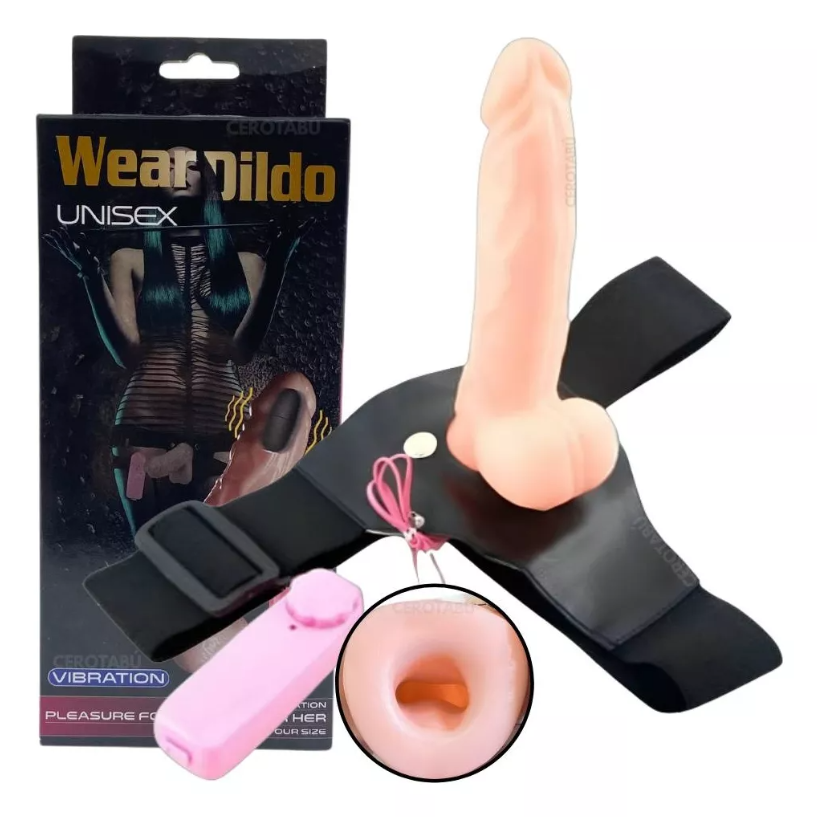 Arnes Consolador Dildo Con Vibración Hueco Pene Estimulador X6 Unds OMC-403