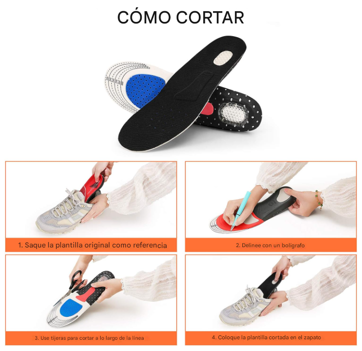 Plantilla Ortopedica Para Pie Plano Talón Fascitis X6 Unds OMC-214