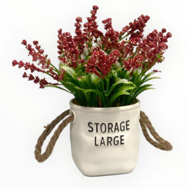 Planta artificial decorativa con matera x6 unidades OMC-748