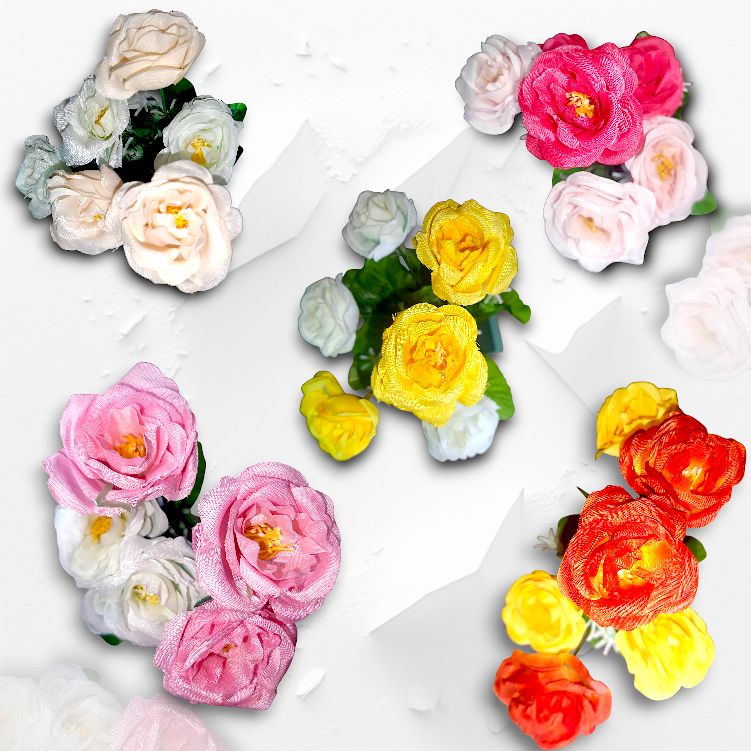 Ramo de 6 Rosas Artificiales X 6 Unidades OMC-728