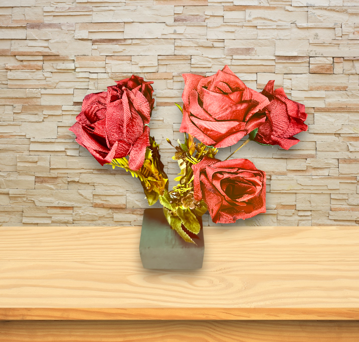 RAMO DE 6 ROSAS ARTIFICIALES X6UNDS - OMC-727