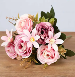 RAMO DE 5 ROSAS Y 5 FLORES X6UNDS OMC-725