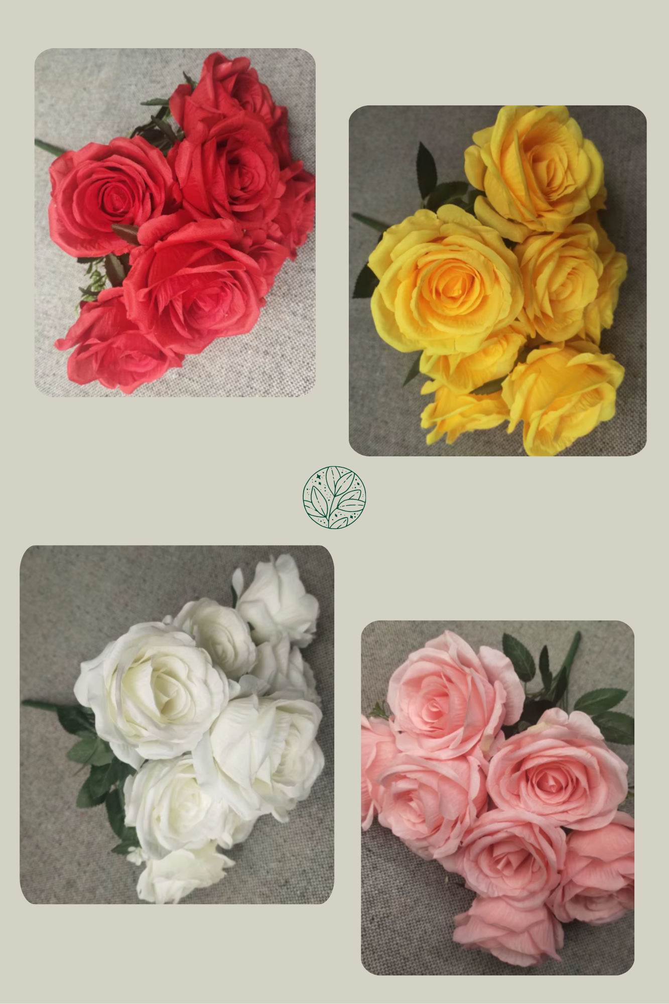 RAMO DE 12 ROSAS ARTIFICIALES X6UNDS OMC-731