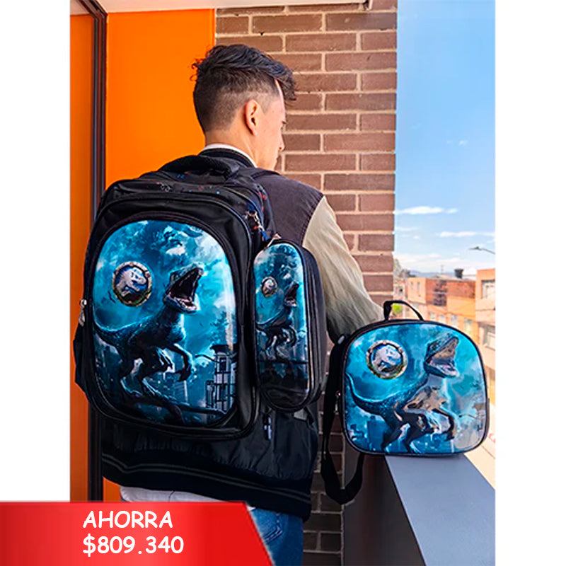 Maleta kit regreso a clases estilo 3D X 6 UNIDADES -2579