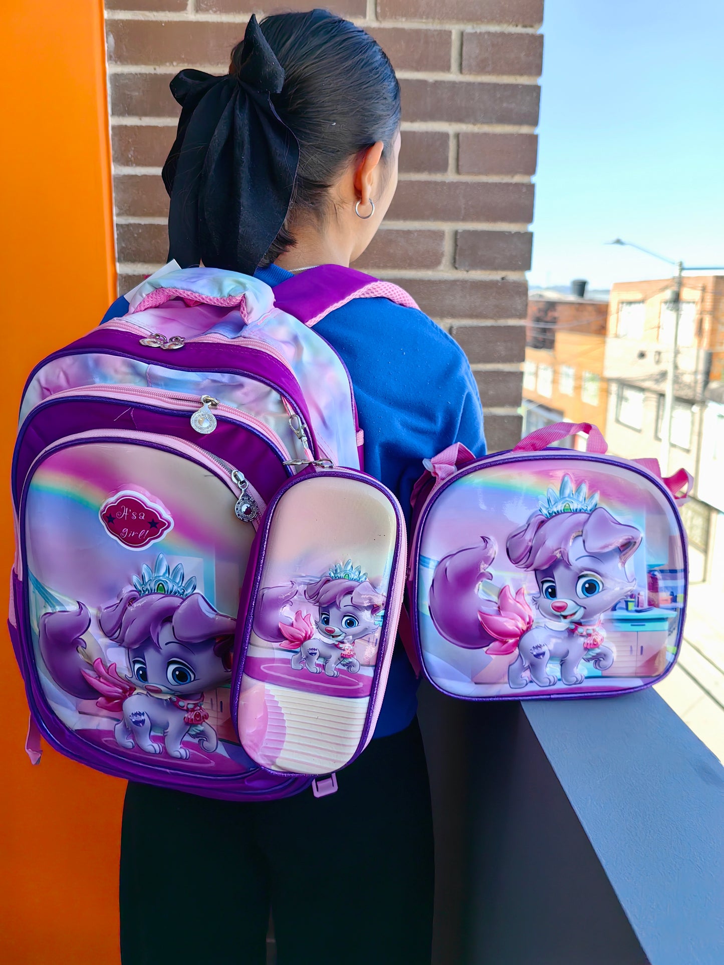 Maleta kit regreso a clases estilo 3D X 6 UNIDADES -2579