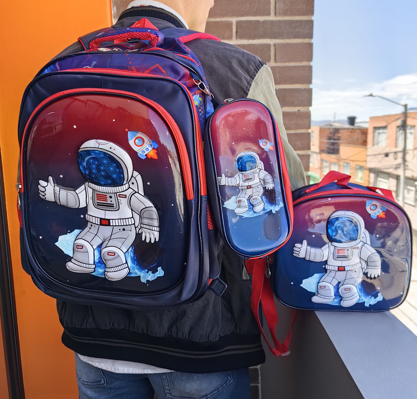 Maleta kit regreso a clases estilo 3D X 6 UNIDADES -2579