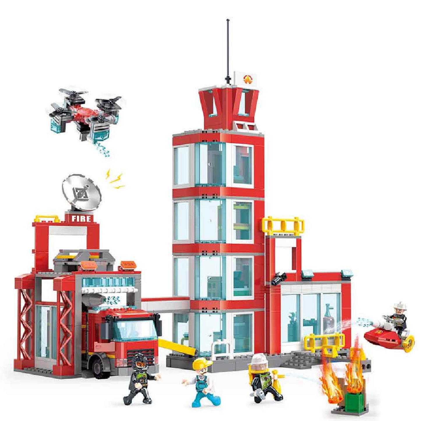 ESTACIÓN DE BOMBEROS BLOQUES DE CONSTRUCCIÓN - 12486666