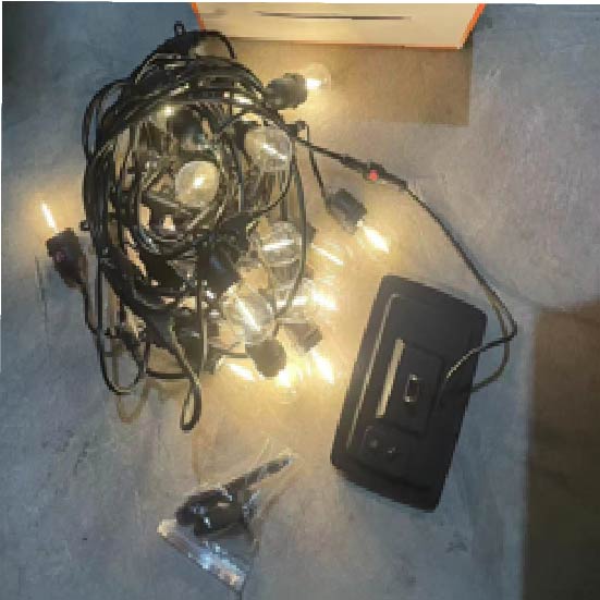 GUIRNALDA DE LUZ 10M,20 BOMBILLOS X6 UNDS - OMC-084