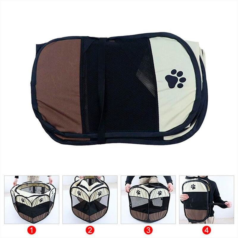 CORRAL PLEGABLE GRANDE PARA MASCOTAS X6UNDS- OMC-10-3