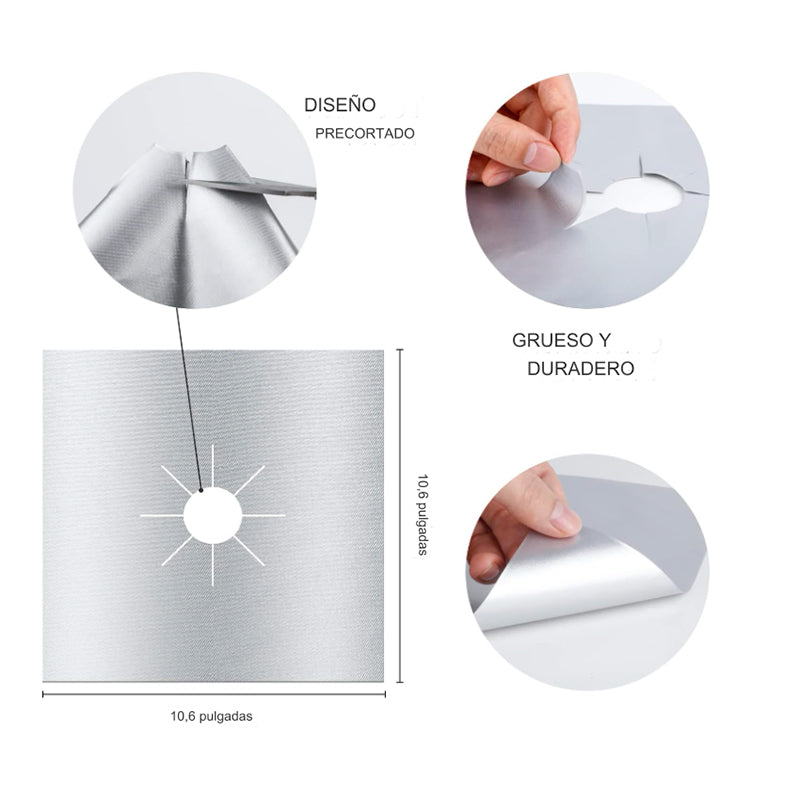 Protector De Estufa X 6 Sets de 4 Undades cada set OMC-501