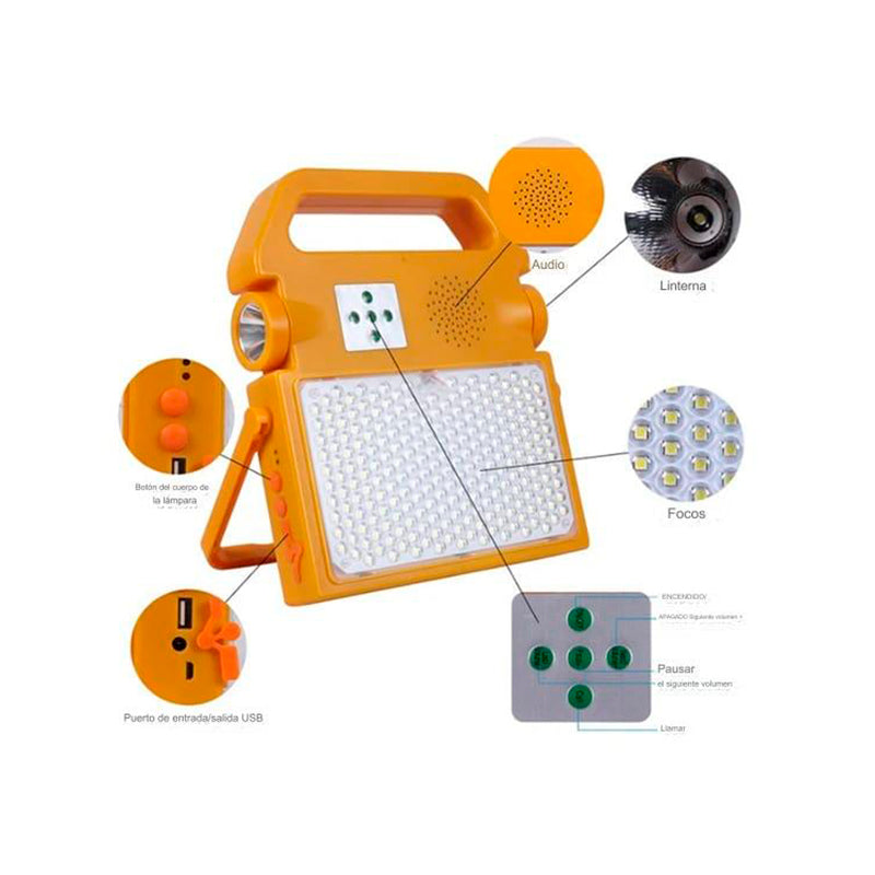 REFLECTOR CON BLUETOOTH X6UNDS -OMC-096