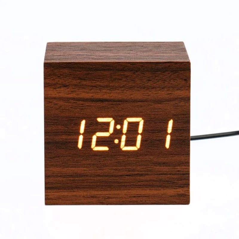 RELOJ DESPERTADOR DE MADERA X6UNDS - OMC-293