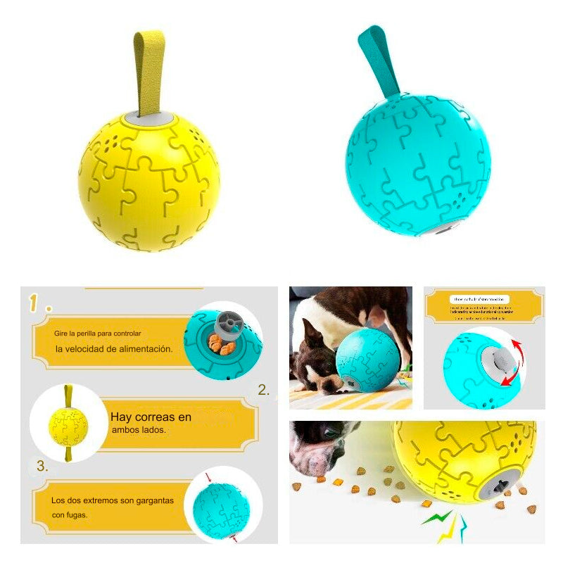 PELOTA DISPENSADORA DE ALIMENTO X6UNDS- OMC-315