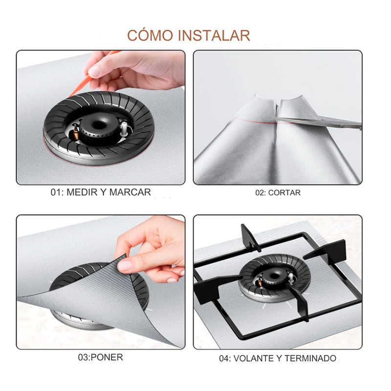 Protector De Estufa X 6 Sets de 4 Undades cada set OMC-501