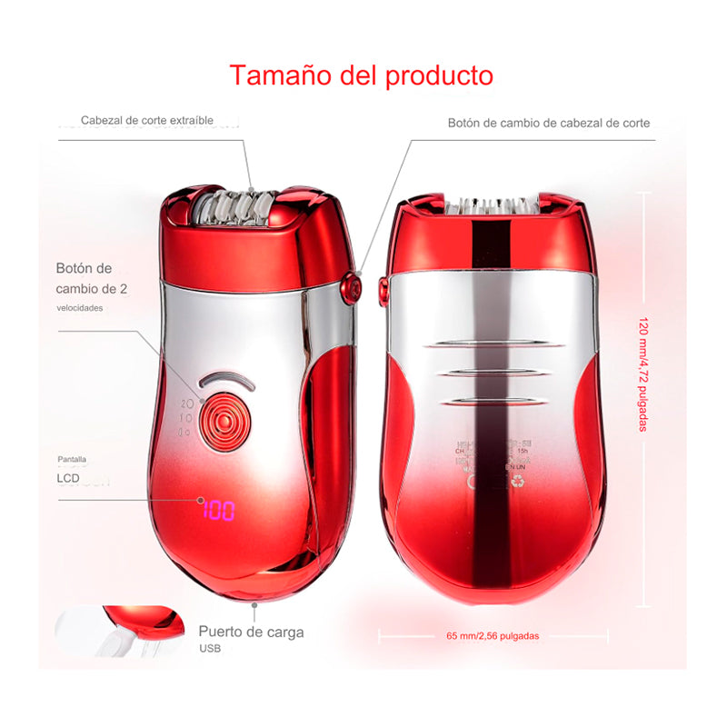 MAQUINA DEPILADORA ROJA X6UNDS - OMC-482