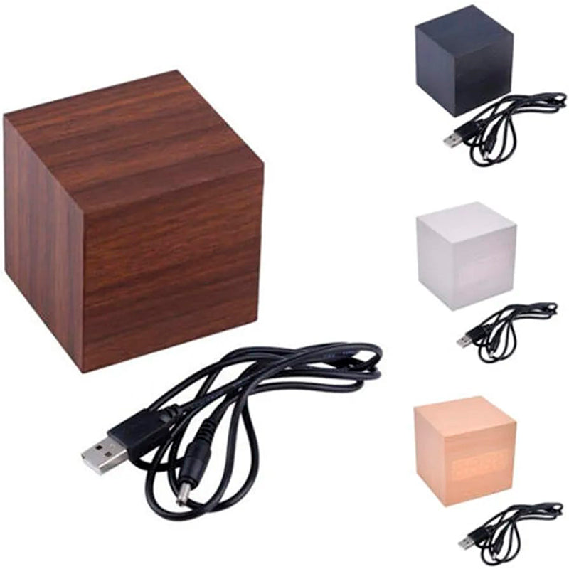 RELOJ DESPERTADOR DE MADERA X6UNDS - OMC-293