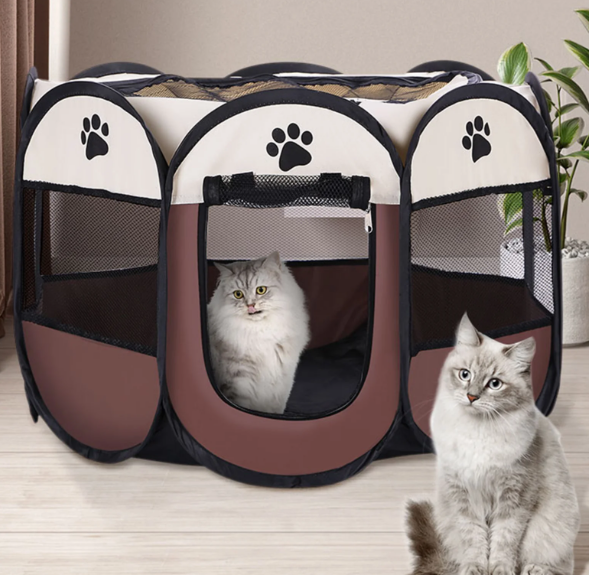 CORRAL PLEGABLE PEQUEÑO PARA MASCOTAS X6UNDS - OMC-10-1