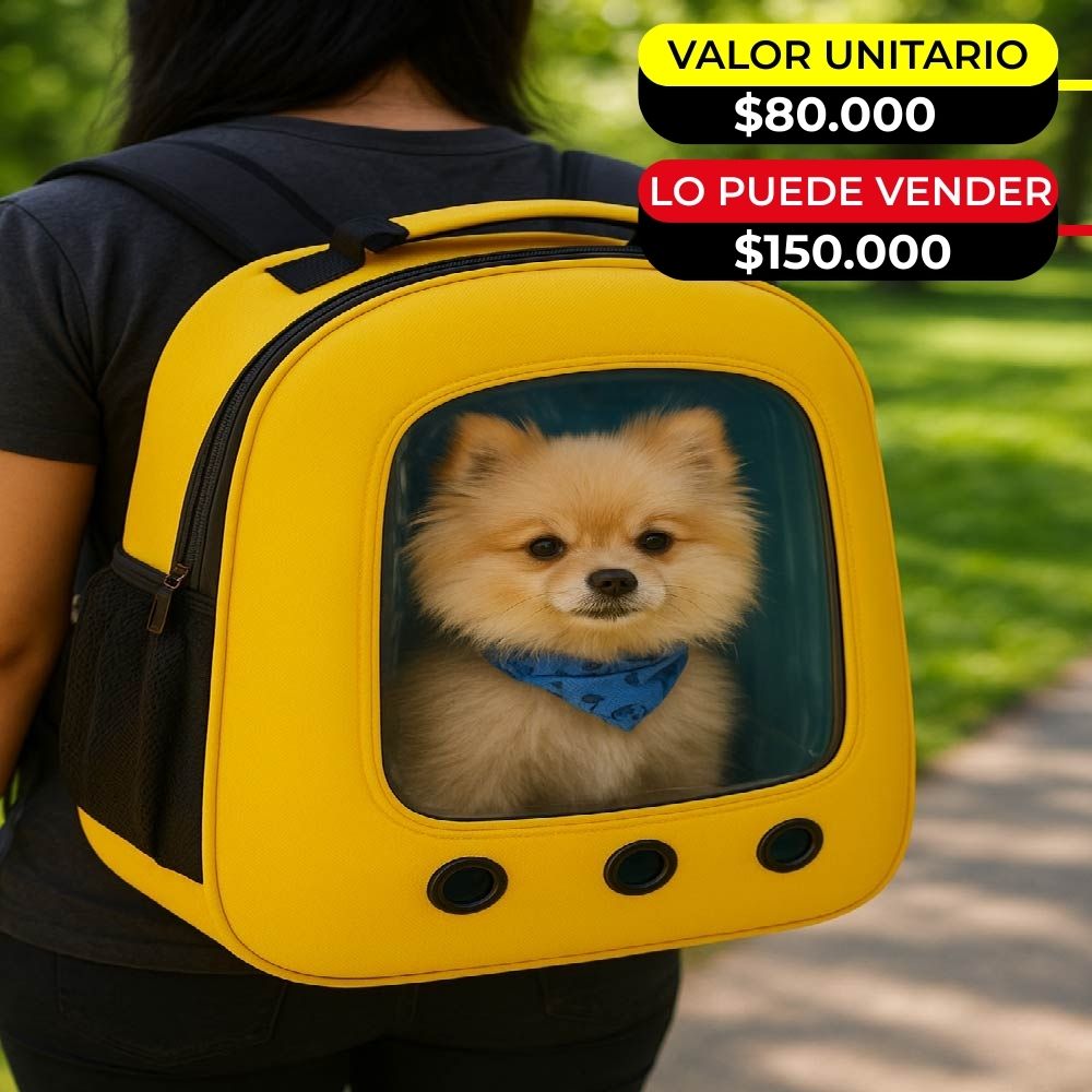 MALETA TIPO MORRAL PARA MASCOTAS X6UNDS- OMC-012