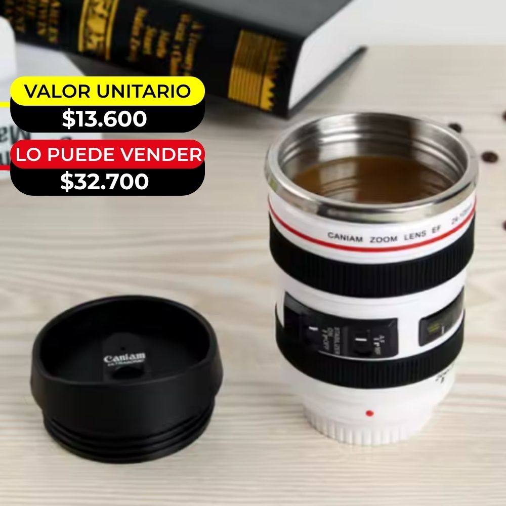 VASO MUG DISEÑO LENTE DE CAMARA X6UNDS - OMC-023