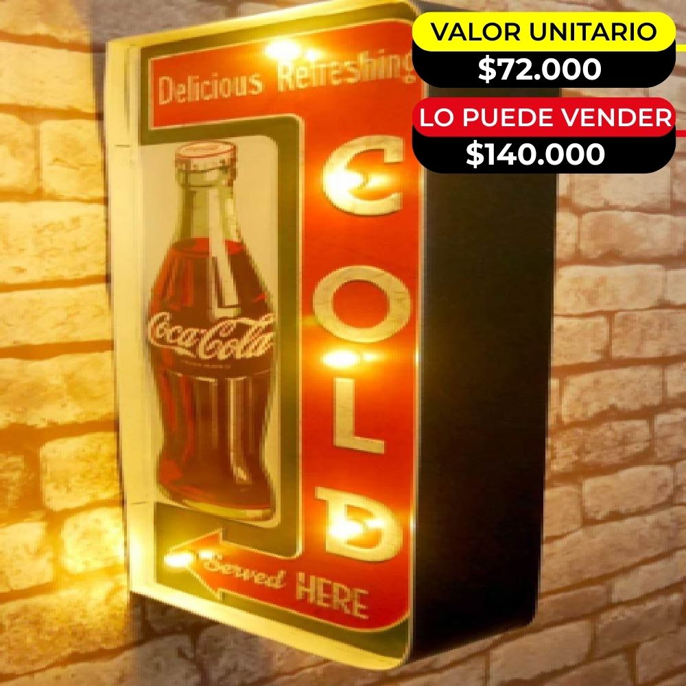 LETRERO DECORATIVO CON LUZ X6UNDS - OMC-442