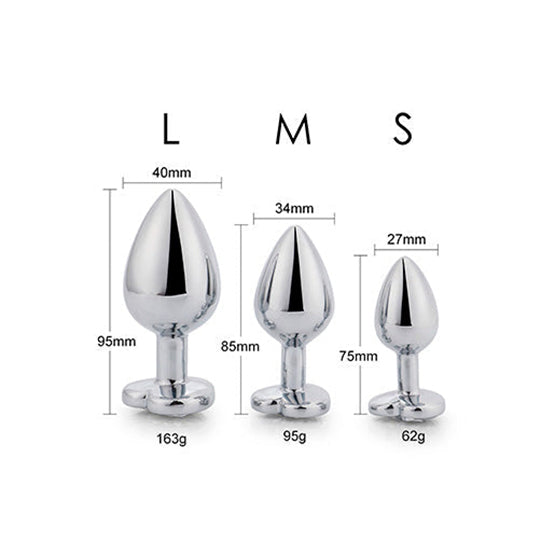 6 Plugs Anales Forma de Corazón Talla L