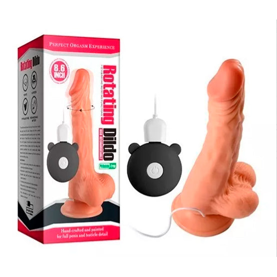 Consolador Dildo 20cm Giratorio Vibración Control X6 Unds OMC-418