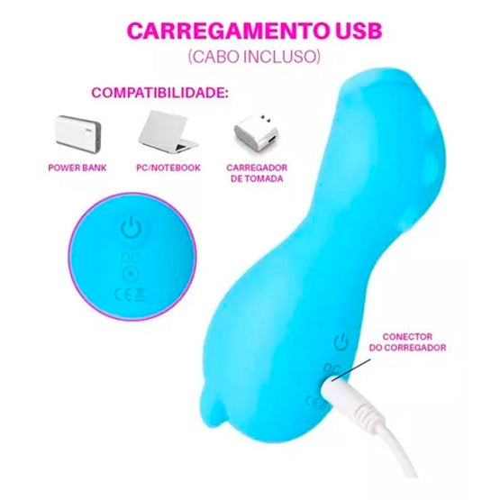 Ventosa para clítoris con forma de dinosaurio X6 Unds OMC-411