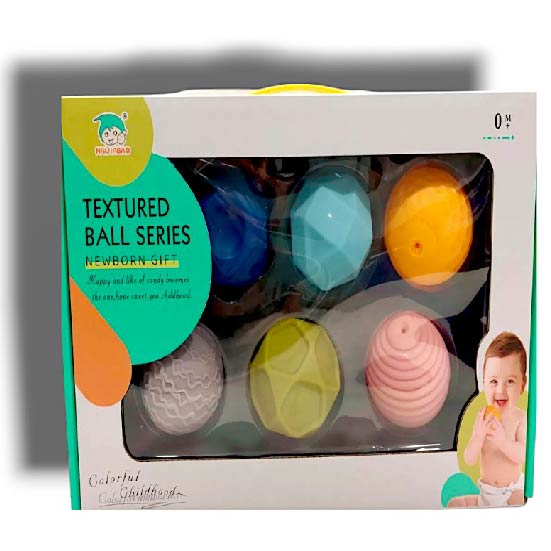 PELOTAS DE ESTIMULACION PARA BEBE X6UNDS - BLSQ-32