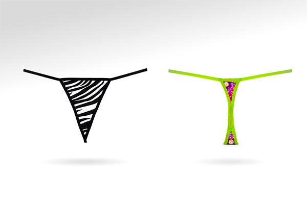 Set de 12 tangas, diseños y colores surtidos