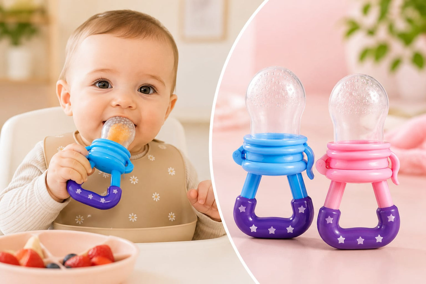 Alimentador para Bebés de Silicona – Dispensador de Frutas X6UNDS