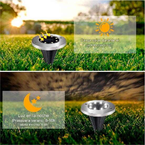 Lampara Led para piso, Luz Solar Impermeable Para Exteriores X 6 UNDS - OMC-099