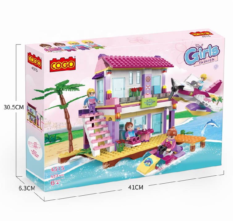 CASA DE PLAYA BLOQUES DE CONSTRUCCION X6UNDS - 4515