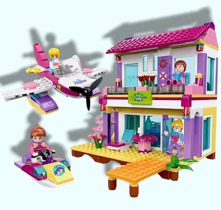 CASA DE PLAYA BLOQUES DE CONSTRUCCION X6UNDS - 4515