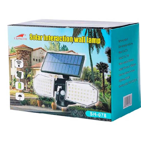LAMPARA SOLAR CON SENSOR DE MOVIMIENTO X 6UNDS - OMC-097