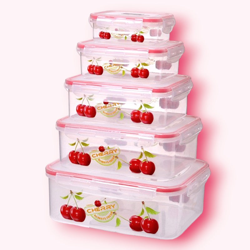 KIT DE 5 RECIPIENTES PORTA COMIDA X6UNDS -OMC-650
