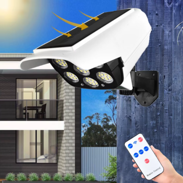 LAMPARA SOLAR TIPO CAMARA CON SENSOR  X 6UNDS - OMC-087