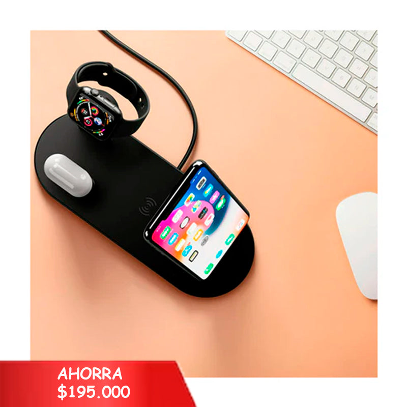 6 Bases De Carga Inalámbrica 6 En 1 iPhone-android-iwatch OMC-519